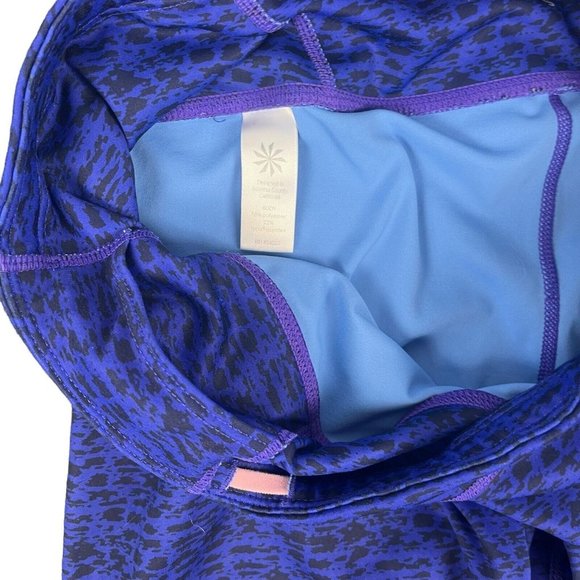 Athleta Purple Blue Asym Camo Print Sonar 7/8 Work Out Leggings Women's Size S - Picture 7 of 16